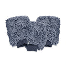 Kit 3 Luvas de Microfibra 600gsm  Cinza